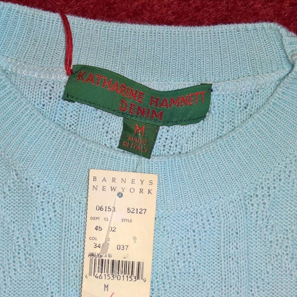 Katherine Hamnett Vintage NWT Teal Pull over